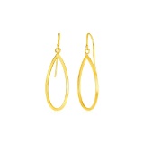 14k Gold Polished Open Teardrop Dangles Earrings