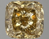 Fancy Yellow Cushion Cut 2.12ct Vs1 Lab Diamond