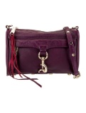 Rebecca Minkoff Purple Lthr Tassel Crossbody Bag