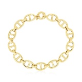 14k Gold High Polish Mariner Link Bracelet