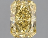 Fancy Yellow Radiant Cut 1.59ct Vs1 Lab Diamond