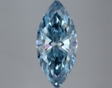 Fancy Blue Marquise Cut 4.04ct Vs1 Lab Diamond