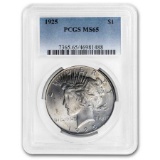 1925 Peace Dollar Ms-65 Pcgs