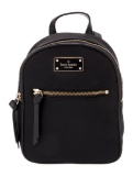 Kate Spade Graphic Black Nylon Zip Cls Backpack
