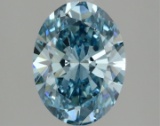 Fancy Blue Oval Cut 2.00ct Vs1 Lab Diamond