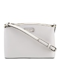 Kate Spade Grey Leather Zip Cls Crossbody Bag