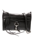 Rebecca Minkoff Black Leather Zip Crossbody Bag