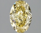 Fancy Yellow Oval Cut 1.59ct Vs1 Lab Diamond