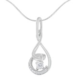 10k Gold .25ct Diamond Spiral Link Necklace
