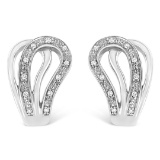 Lustrous .11ct Diamond Accent Horseshoe Earrings
