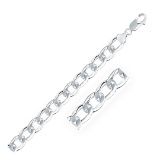 Sterling Silver High Polished Curb Chain 8.4mm