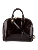 Louis Vuitton Alma Mm Burg Vernis Top Handle Bag