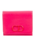 Christian Dior Pink Leather Compact Wallet