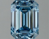 Fancy Blue Emerald Cut 2.15ct Vs2 Lab Diamond