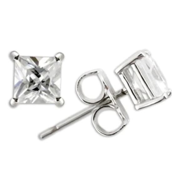 Princess Cut 1.50ct White Sapphire Stud Earrings