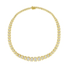 10k Gold 4.00ct Diamond Riviera Necklace