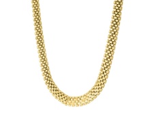 14k Gold Panther Link 9.6mm Necklace