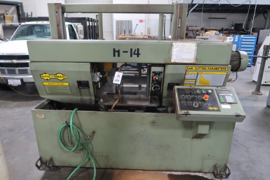 Hyd-Mech H-14 Horizontal Band Saw, 14"x14" Cutting Capacity, 5HP, 400 FPM B