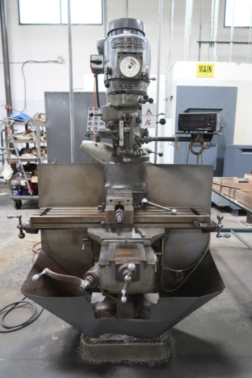 Bridgeport Vertical Mill, 9"x42" Table, 1.5HP Variable Speed, s/n 148954, w