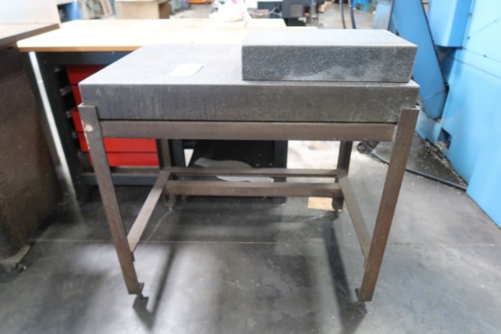 Mojave 14" x 36" x 4" Granite Surface Plate w/ Stand, 12" x 18" x 4" Granit