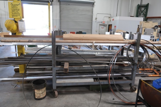 Racks and Contens, 2, Assoreted Flat Stock, Bar Stock and Angle Stock, Bar