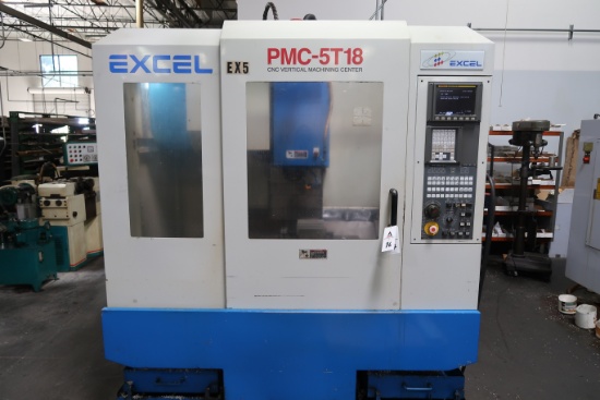2000 Excel PMC-5T18 3-Axis CNC Vertical Milling Machine, Travels 20"x 16" x