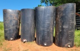 200-Gallon Black Plastic Cylinder Storage Tank