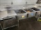 3 bay sink w drains