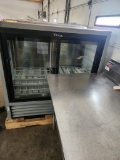 Double sliding door cooler