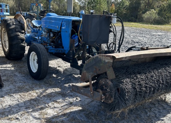 Ford Tractor with Sweeper Attachment