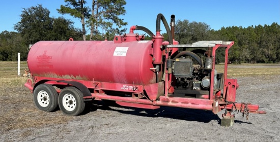 Approx. 1,000 Gallon Trailer Mounted Water Wagon
