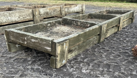 16' Wood Livestock Feed Trough