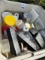 Assortment of Storage Containers with Bin