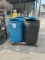 Four 55 Gallon Plastic Barrels