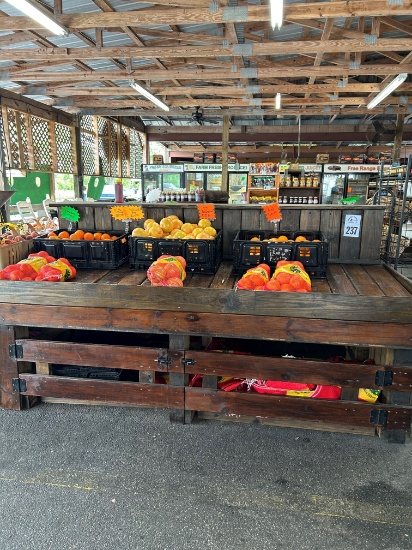 Double Sided Wooden Produce Display