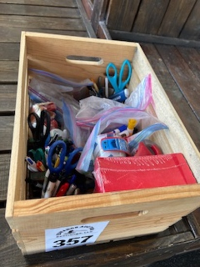 Office Supplies with Basket