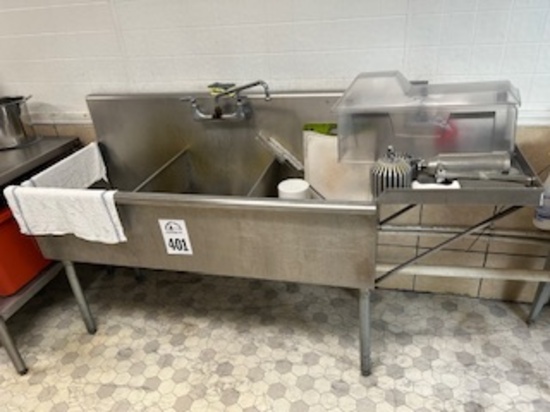 Three Compartment Stainless Steel Sink