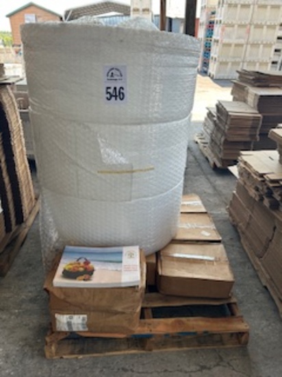 Pallet Of Fruit Tray Liners & Wrap