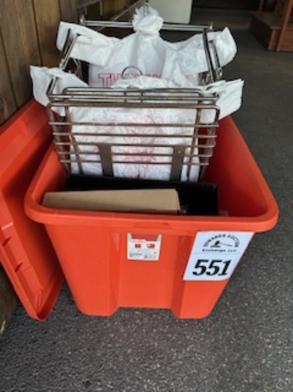 Office Supplies in Tote Box