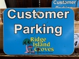 Ridge Island Groves Customer Parking Sign