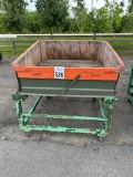 Antique Wooden Fruit Bin with Metal Stand