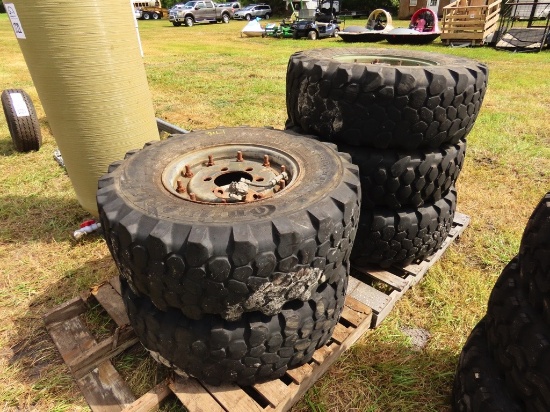 (5) Continental MPT81 Tires with Military Wheels