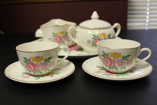 Set of 8 of W.S. George China - Romance Pattern