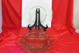 Set of 2 Vaseline Dinner Plates