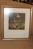 Framed and Signed Japanese Lithograph