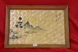 A Handpainted Chinese Bamboo Tray