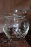 Etched Glass Container