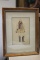 Artist signed framed watercolor Hungarian painting