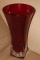 Ruby Red Glass Vase