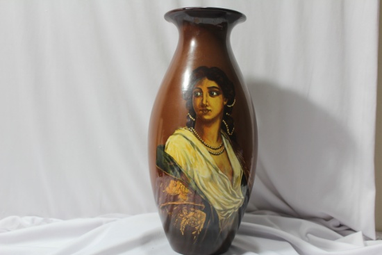 Mettlach Portait Vase
